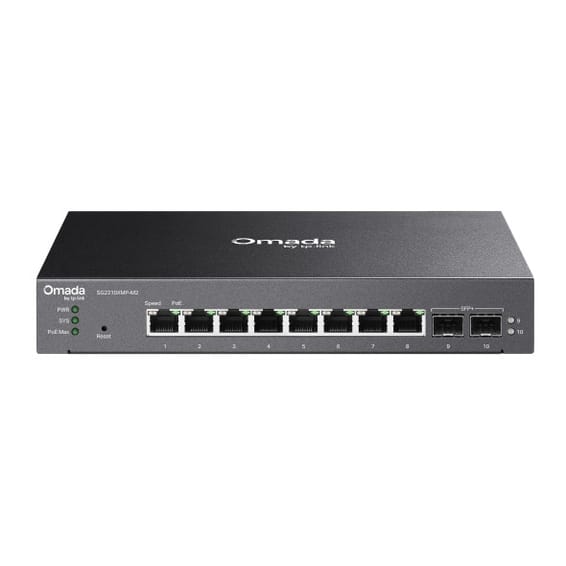 Switch Smart TP-Link SG2210XMP-M2 Omada 8 ports 2,5GbE + 2 ports 10GE SFP+ avec 8 ports PoE+ (SG2210XMP-M2)