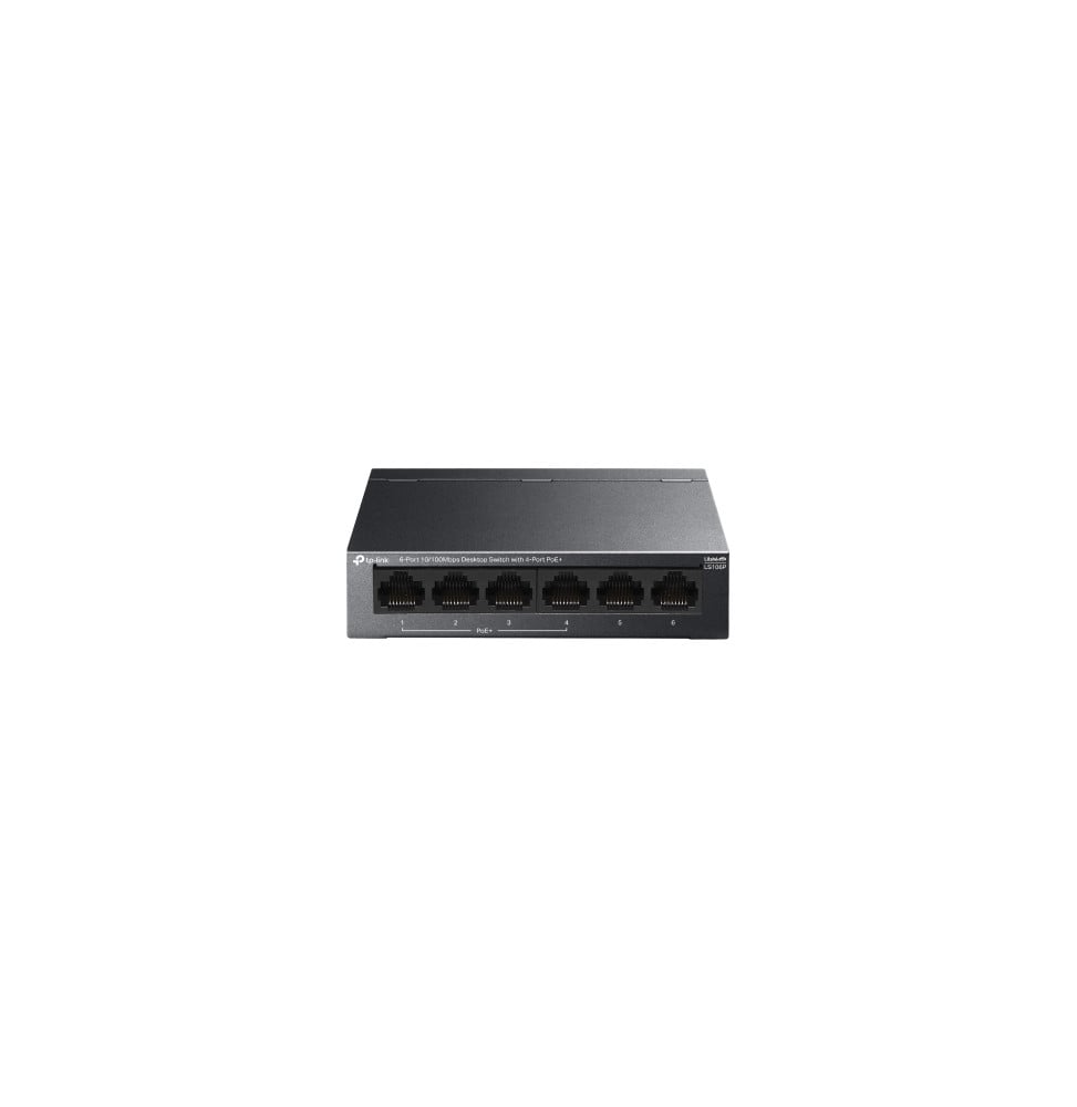 Switch TP-Link LS106P 6 ports 10/100 Mbps de bureau avec 4 ports PoE+