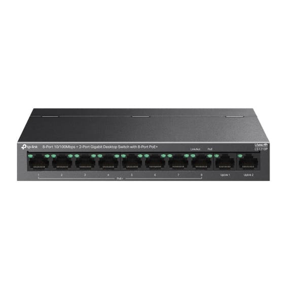 Switch de bureau TP-Link LS1210P 8 ports PoE+ 10/100 + 2 Gigabit (LS1210P)