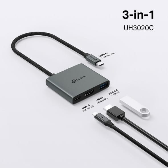 Hub USB Type-C 3-en-1 TP-Link UH3020C avec charge 100 W