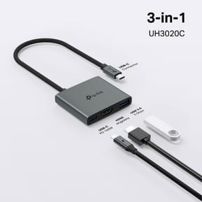 Hub TP-Link UH3020C USB-C 3-en-1 100 W (UH3020C) — image 2