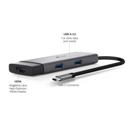 Hub USB Type-C 5-en-1 TP-Link UH5020C (HDMI 4K 60 Hz, charge 100 W)
