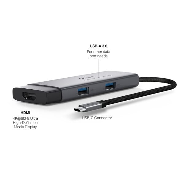 Hub USB Type-C 5-en-1 TP-Link UH5020C (HDMI 4K 60 Hz, charge 100 W)