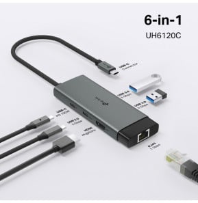 Hub USB Type-C 6-en-1 TP-Link UH6120C (HDMI 4K, Ethernet Gigabit, charge 100 W)