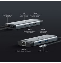 Hub USB Type-C 6-en-1 TP-Link UH6120C (HDMI 4K, Ethernet Gigabit, charge 100 W)