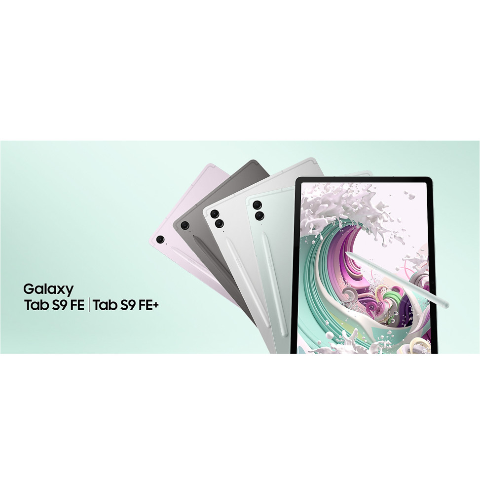 Tablette Samsung Galaxy Tab S9 FE+ 5G 12,4" 128 Go Lavande S Pen inclus (SM-X616BLIAMWD)