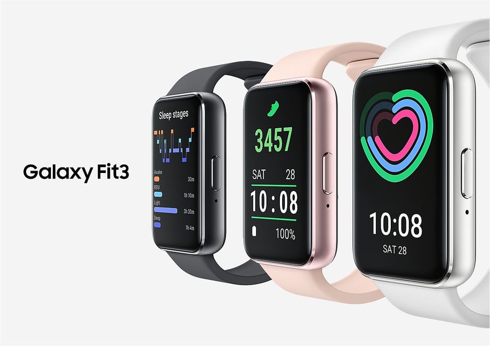Bracelet connecté Samsung Galaxy Fit3 Bluetooth gris (SM-R390NZAAMWD)