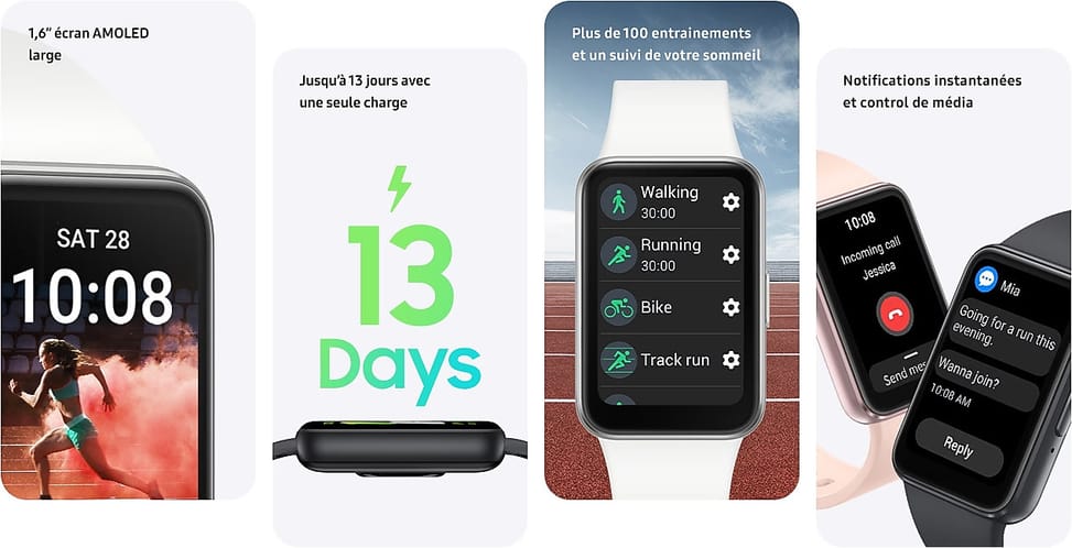 Bracelet connecté Samsung Galaxy Fit3 Bluetooth gris (SM-R390NZAAMWD)