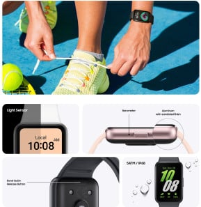 Bracelet connecté Samsung Galaxy Fit3 Bluetooth gris (SM-R390NZAAMWD)