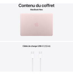 Apple MacBook Neo 13 pouces A18 Pro 8 Go 256 Go Rose Poudré (MHFH4FN/A)