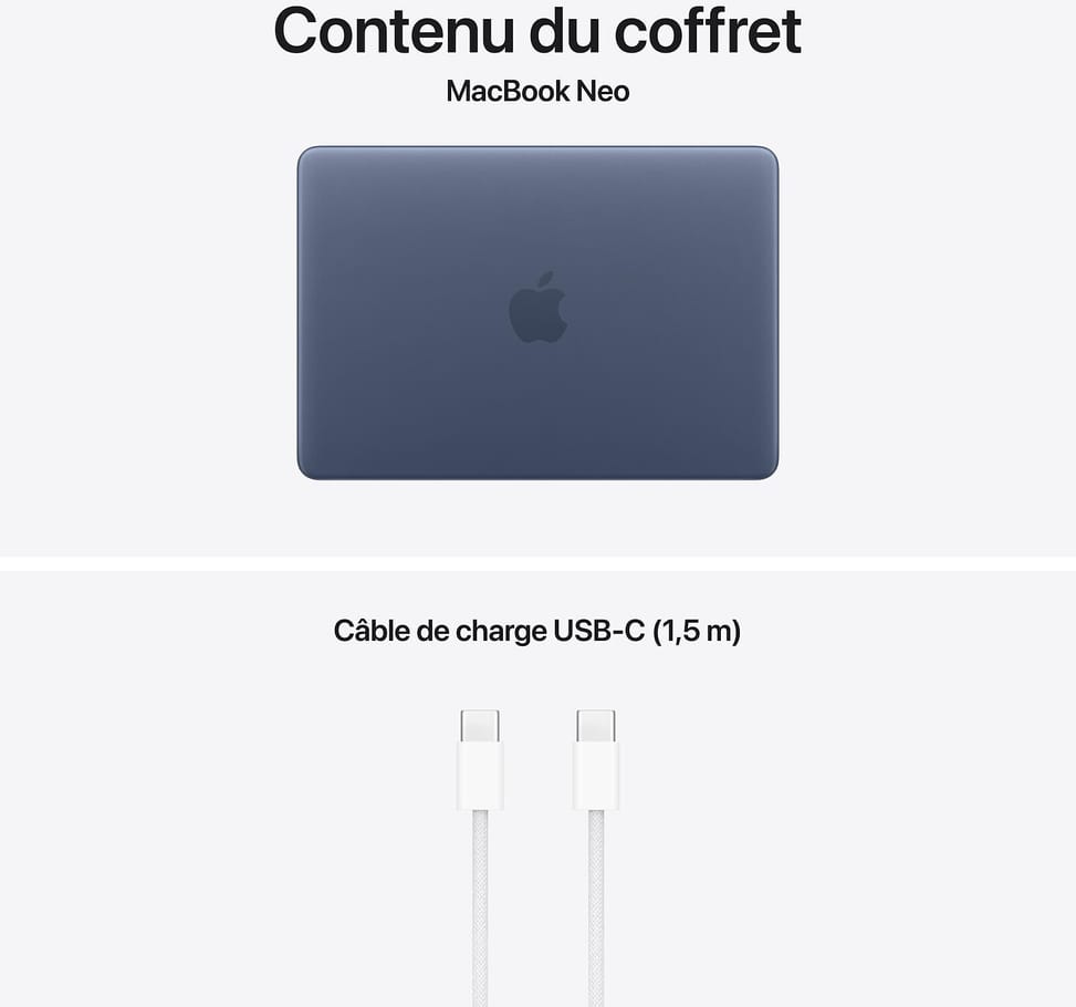Apple MacBook Neo 13 pouces A18 Pro 8 Go 512 Go Indigo (MHFG4FN/A) — image 5