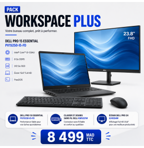 Pack Workspace Plus: PC portable 15″ PV15250 +...