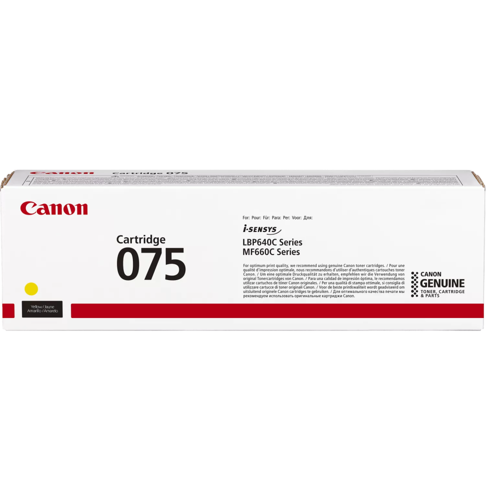 Cartouche de toner Canon 075 Jaune (6362C002AA)