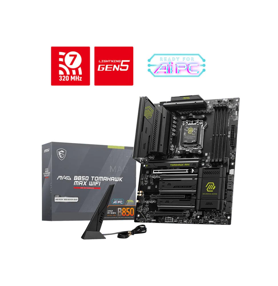 Carte mère MSI MAG B850 Tomahawk Max WiFi AMD B850 AM5 ATX (911-7E62-002)