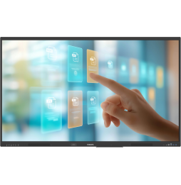 PHILIPS - 75 UHD - 400 Cd/m2 Multi Touch Android 14, Google EDLA Display, IR Touch, AR Glas , Interact en HDMI Output (75BDL4252