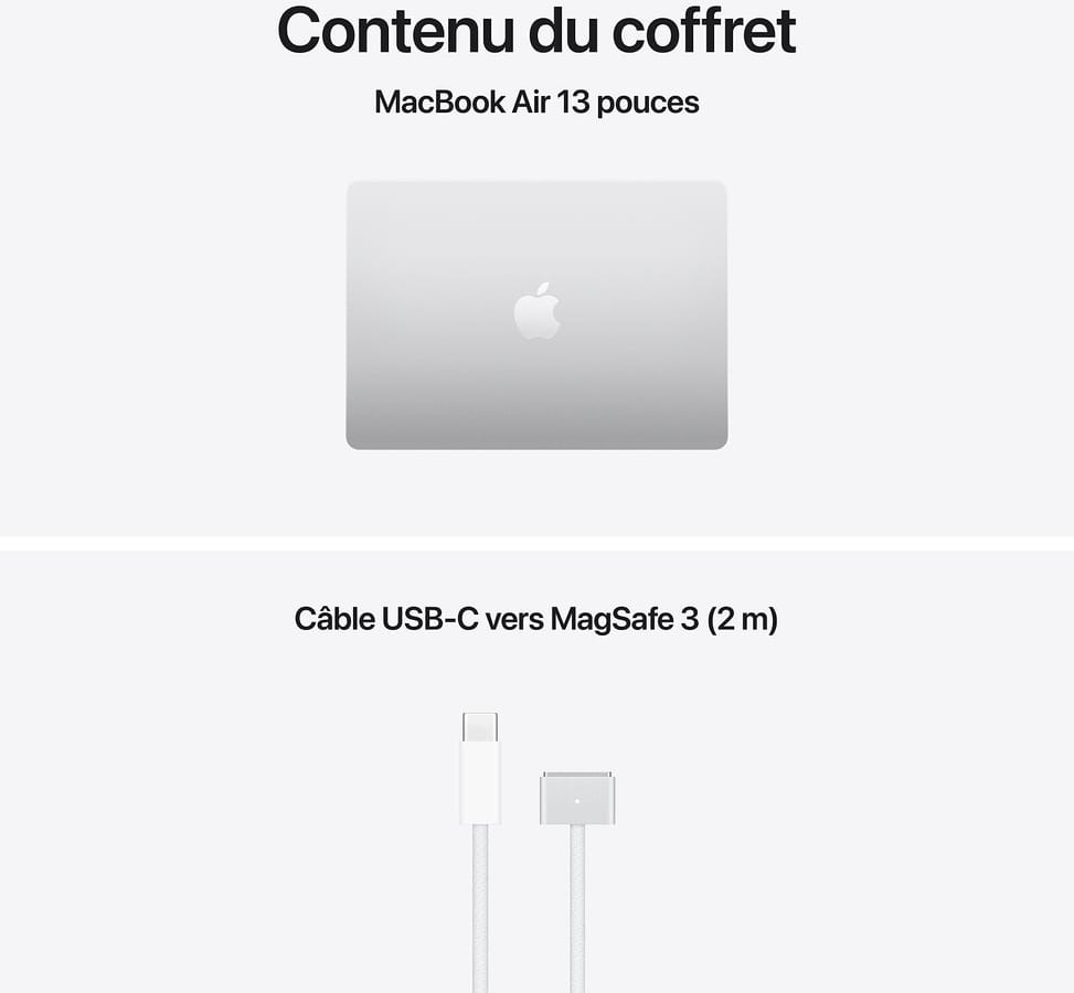Ordinateur portable Apple MacBook Air 13 pouces M5 16 Go 512 Go Argent (MDH74FN/A)