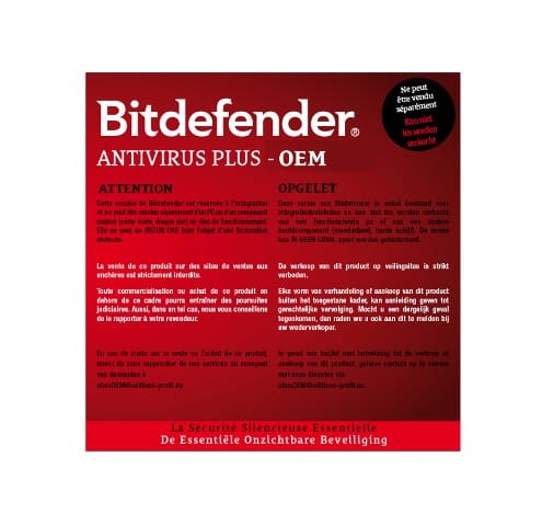 Bitdefender Antivirus Plus 2016 - OEM Licence 1 An 1 Poste