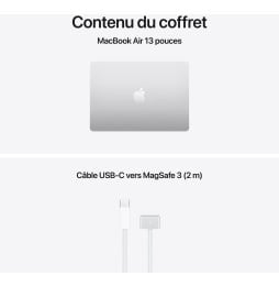 Ordinateur portable Apple MacBook Air 13 pouces M5 24 Go 1 To Argent (MDH94FN/A)