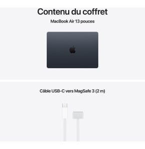 Ordinateur portable Apple MacBook Air 13 pouces M5 24 Go 1 To Minuit (MDHG4FN/A)