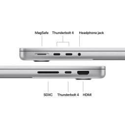 Ordinateur portable Apple MacBook Pro 16 pouces M5 Max 36 Go 2 To Argent (MGE74FN/A)