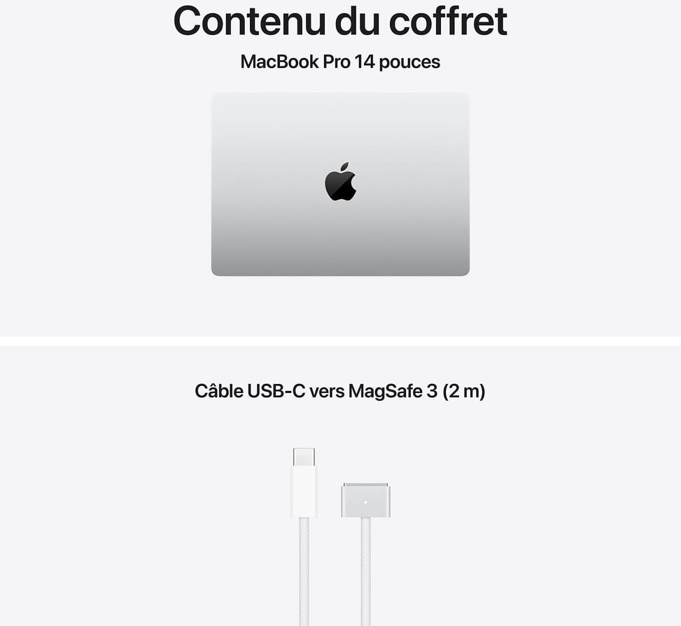 Ordinateur portable Apple MacBook Pro 16 pouces M5 Max 36 Go 2 To Argent (MGE74FN/A)