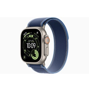 Montre connectée Apple Watch Ultra 3 GPS + Cellular 49 mm Natural boîtier titane, Blue/Bright Blue Trail Loop M/L (MEWU4AF/A)