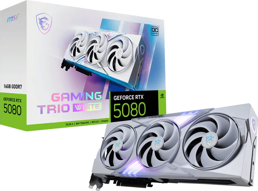 Carte Graphique MSI GeForce RTX 5080 16G GAMING TRIO OC Blanc — image 2