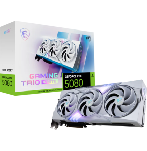 Carte Graphique MSI GeForce RTX 5080 16G GAMING TRIO OC Blanc