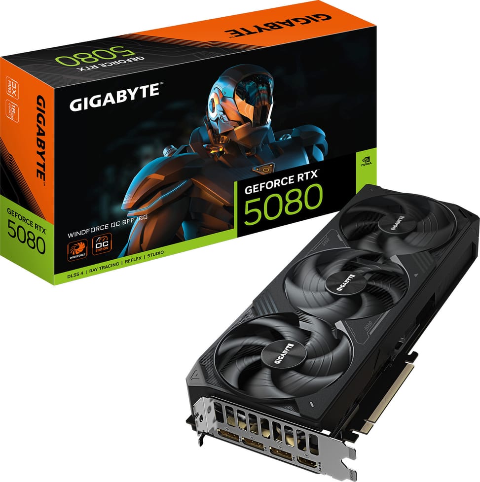 Carte graphique Gigabyte GeForce RTX 5080 Windforce OC SFF 16G