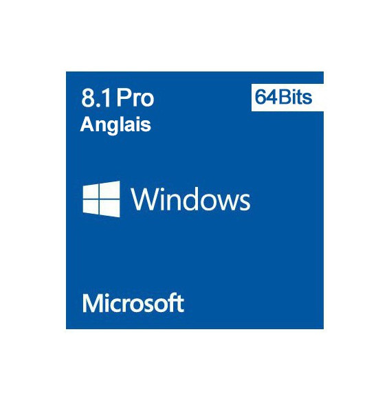 Microsoft Windows 8.1 Pro 64 bits (Anglais) - Licence OEM (DVD) prix Maroc