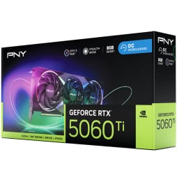 Carte graphique PNY GeForce RTX 5060 Ti EPIC-X RGB OC Triple Fan 8G (VCG5060T8TFXXPB1-O)