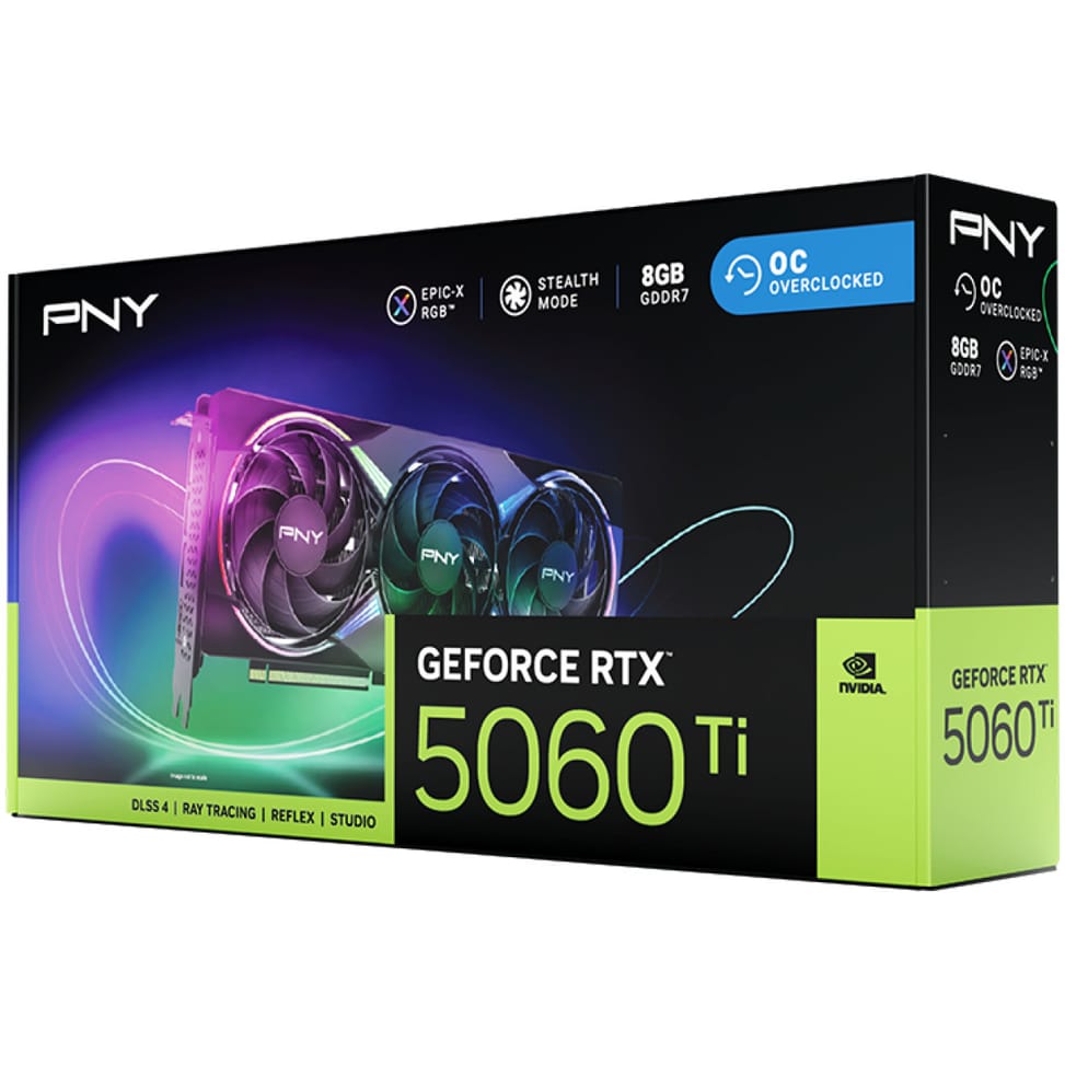 PNY GeForce RTX 5060 Ti EPIC-X RGB OC Triple Fan 8G Graphics Card (VCG5060T8TFXXPB1-O) — image 4
