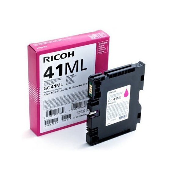 Cartouche d'encre gel Magenta RICOH 600 pages (GC41ML)