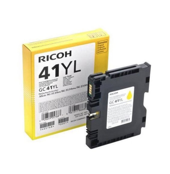 Cartouche d'encre gel Jaune RICOH 600 pages (GC41YL)