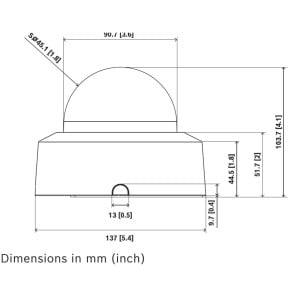 Caméra de surveillance IP Bosch FLEXIDOME indoor 3100i IR 5MP 3,3-10,2 mm (NDI-3703-AL)