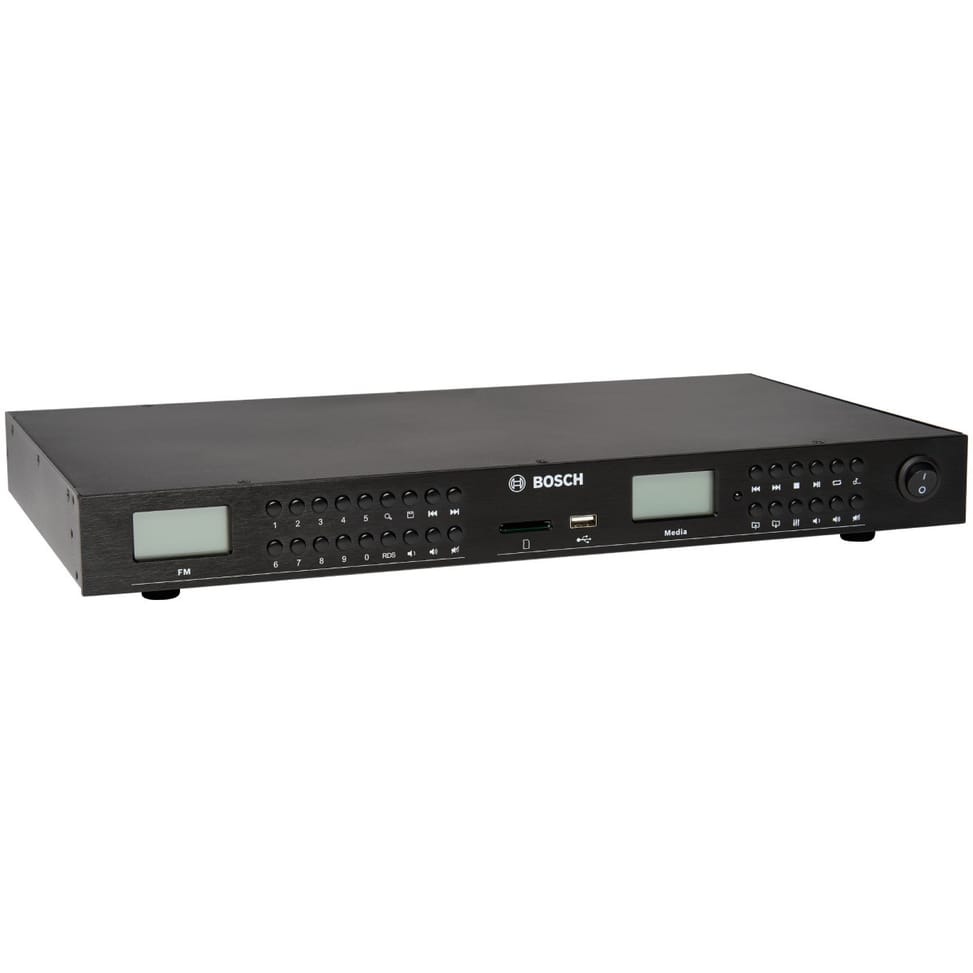 Source musicale Bosch PLENA PRM-UST USB, SD et tuner FM rack 19" (PRM-UST)