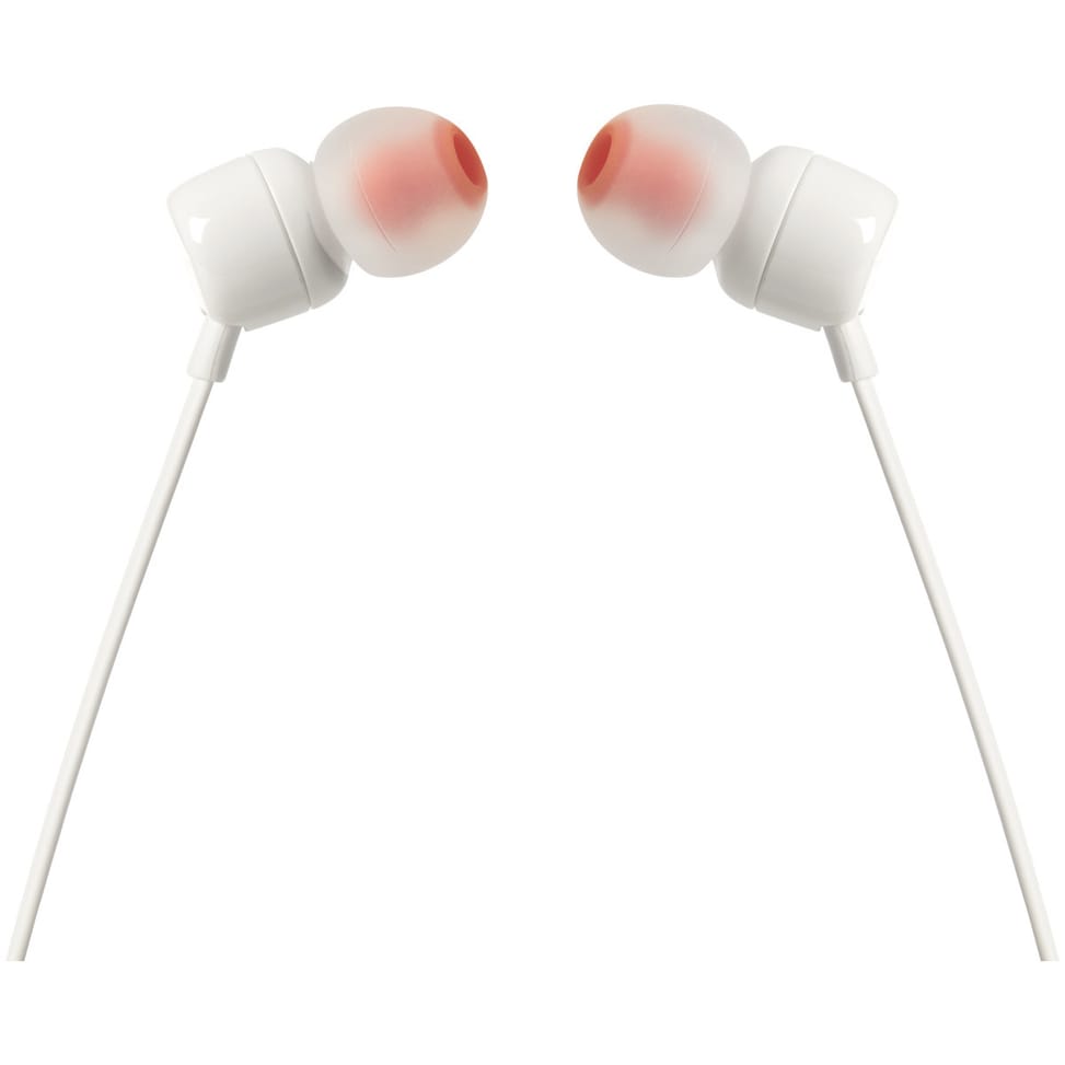 سماعات أذن JBL Tune 110 أبيض مع ميكروفون — صورة 1