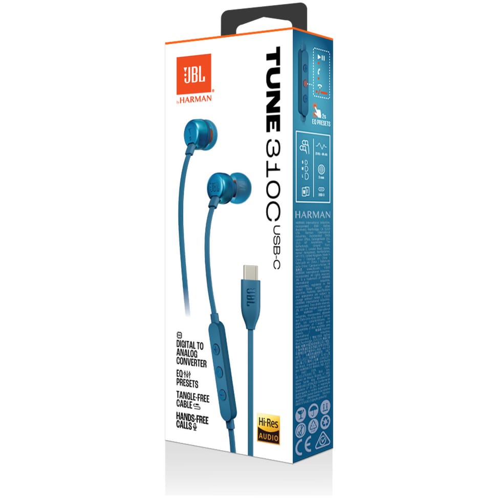 Écouteurs JBL Tune 310C Bleu - USB-C