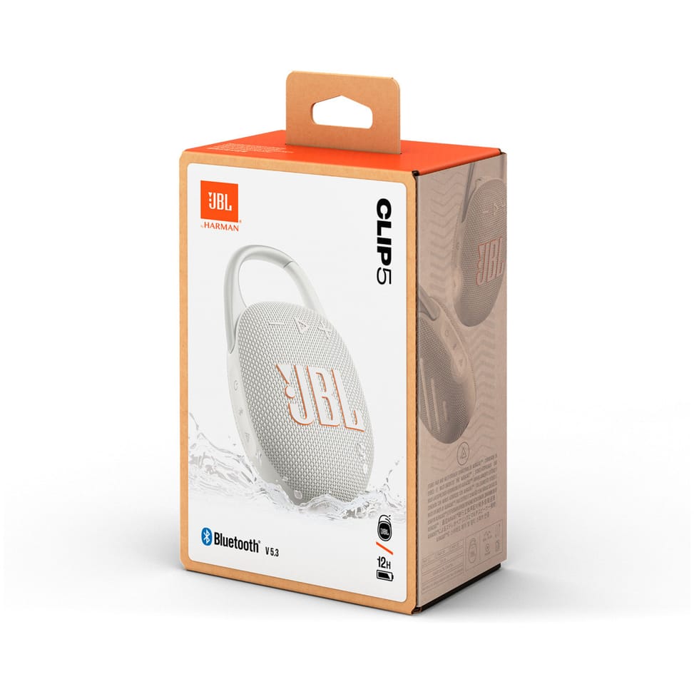مكبر صوت Bluetooth محمول JBL Clip 5 أبيض — صورة 9