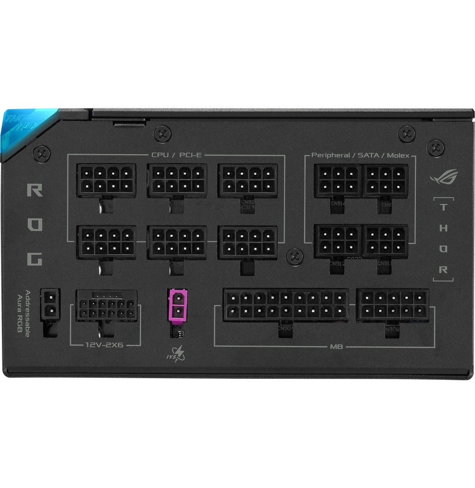 ASUS ROG Thor 1200W Platinum III unité d'alimentation d'énergie 24-pin ATX ATX Noir, Argent (90YE00V2-B0NA00) — image 4