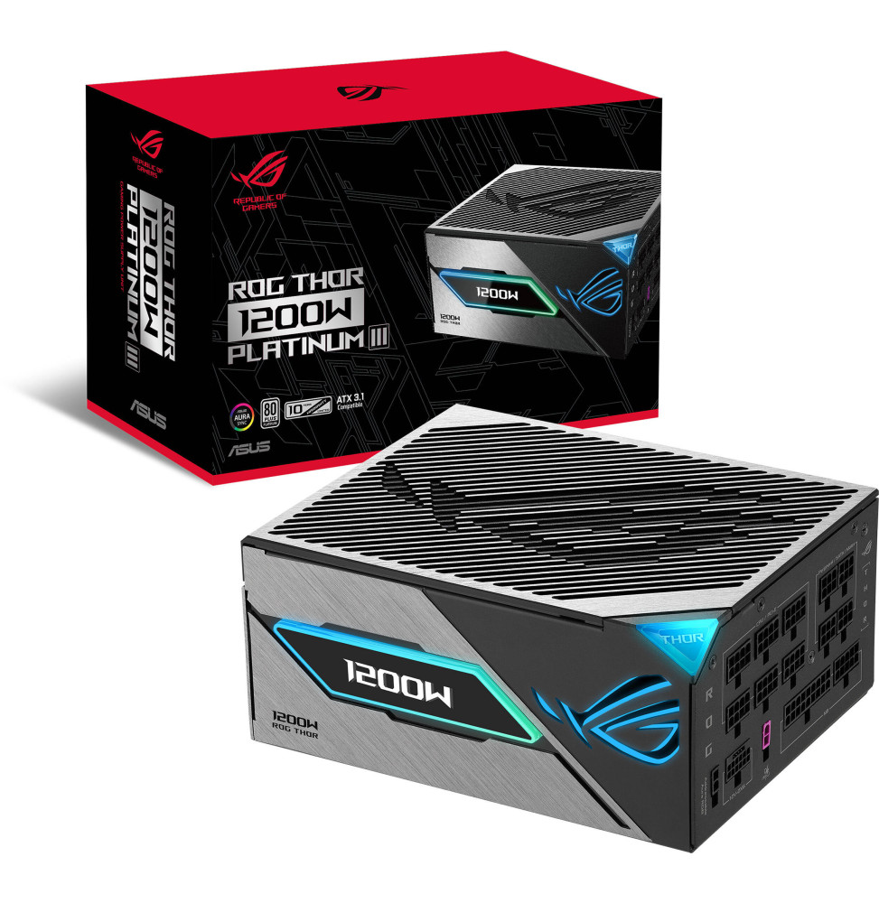 ASUS ROG Thor 1200W Platinum III unité d'alimentation d'énergie 24-pin ATX ATX Noir, Argent (90YE00V2-B0NA00) — image 9