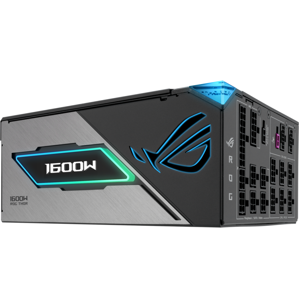 مزود طاقة ASUS ROG Thor 1600W Titanium III بموصل 24-pin ATX أسود، فضي (90YE00V1-B0NA00) — صورة 2