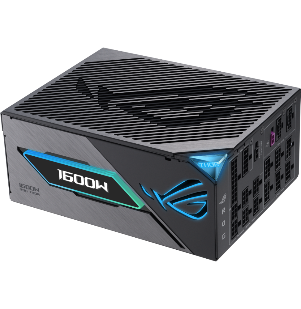 مزود طاقة ASUS ROG Thor 1600W Titanium III بموصل 24-pin ATX أسود، فضي (90YE00V1-B0NA00) — صورة 1