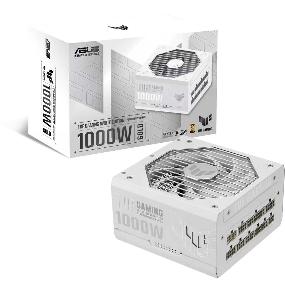 مزود طاقة ASUS TUF Gaming 1000W Gold White Edition 20+4 pin ATX ATX أبيض (90YE00S5-B0NA00) — صورة 12