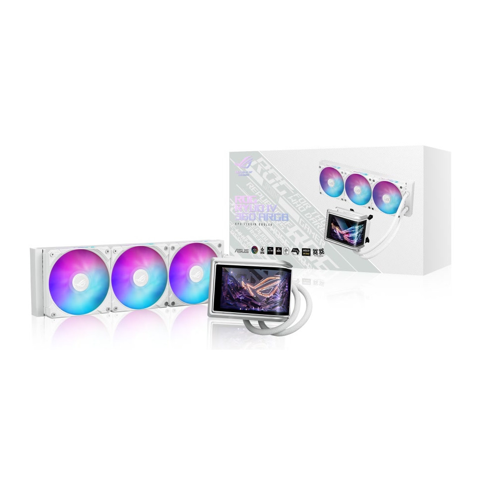 مبرد مائي للمعالج ASUS ROG RYUO IV 360 ARGB White Edition (90RC01N2-B0AAY0) — صورة 4