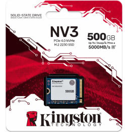 Disque Dur interne SSD Kingston NV3 M.2 2230 PCIe 4.0 x4 NVMe 500 Go (SNV3SM3/500G)