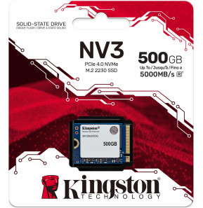 Disque Dur interne SSD Kingston NV3 M.2 2230 PCIe 4.0 x4 NVMe 500 Go (SNV3SM3/500G) — image 2