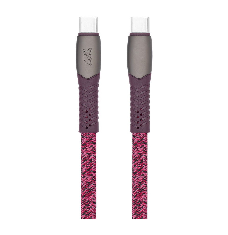كابل Rivacase Type-C إلى Type-C 1.2 متر أحمر (PS6105RD12) — صورة 2