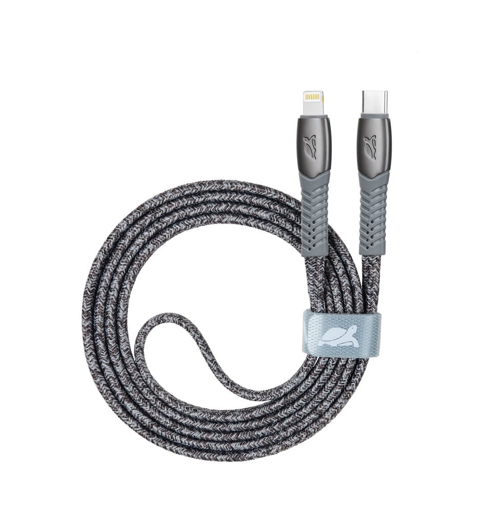 Câble Rivacase Type-C vers Lightning 1,2 mètre Gris tressé (PS6107GR12)