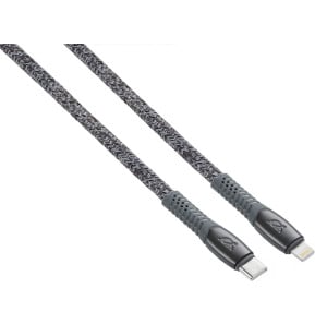 Câble Rivacase Type-C vers Lightning 1,2 mètre Gris tressé (PS6107GR12)